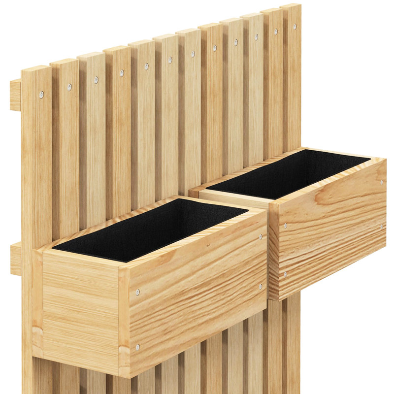 5 plantes surélevées avec treillis - bois naturel, auto-drainant, pouvant accueillir diverses plantes de jardin pour l'escalade personnalisable