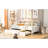 Daybed With Twin Trundle In White, Solid Wood For Multi-purpose Rooms Size Trundle, Robust Construction Extra Sleeping Option