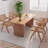 Vintage Simple Solid Wood Dining Table Sets 7 - Piece Solid Wood Double Pedestal Dining Set-110081256