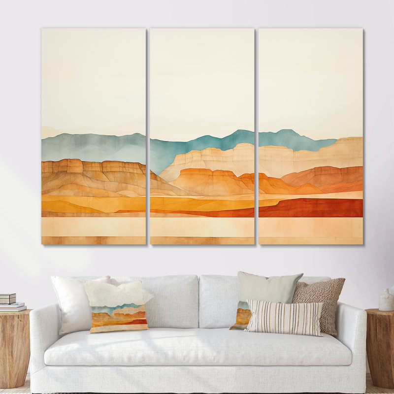 «Bold Canyon View», ensemble d'art mural Canyon, H 28 po x l 36 po x P 1 po, Toile tendue