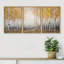 Birch Tree " Autumn Whisper Golden Aspens Seasonal Forest Landscape Illustration Rustic Artwork Ultra " 3 - Pieces-98697345-98697346