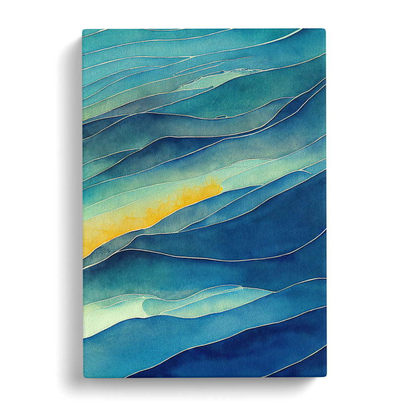 Watercolour Ocean Vol.1 - Wrapped Canvas, 76cm H x 50cm W x 3cm D