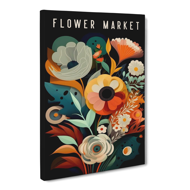 Modern Flower Market Exhibition No.7 - Wrapped Canvas, 50cm H x 35cm W x 3cm D