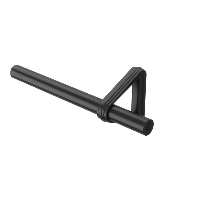 Tringle à rideau simple ajustable 1 po Trinity Pin-Point, sans installation de perceuse, comprend les supports et la quincaillerie, 42 à 120 po, noir mat