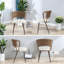 Chaises de salle à manger confortables en rotin et en métal style campagnard pour la cuisine