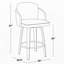 Tabouret de bar pivotant à hauteur fixe en bois blanc et similicuir crème avec repose-pieds ronds chromés, lot de 2