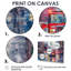 «Red Fire Truck In New York II - Fireman», reproduction d'art murale-880246986-880246987