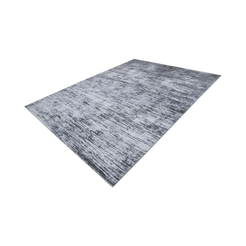Monsour Power Loom Chenille Area Rug in Ivory/Gray, Rectangle 9' x 12'