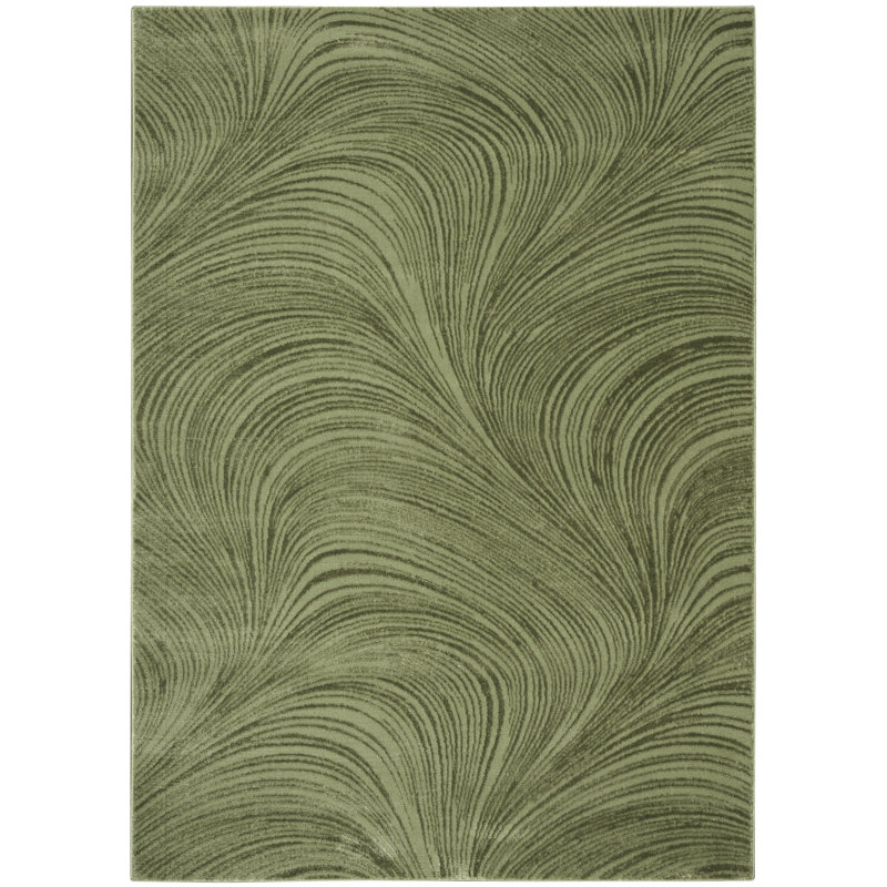 DKNY Central Park West 9' x 12' Green Modern Indoor Rug, Rectangle 9' x 12', Green