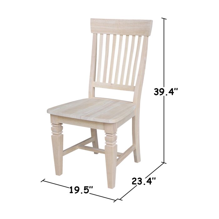 Rosecliff Heights Whittaker Solid Wood Slat Back Side Chair & Reviews ...