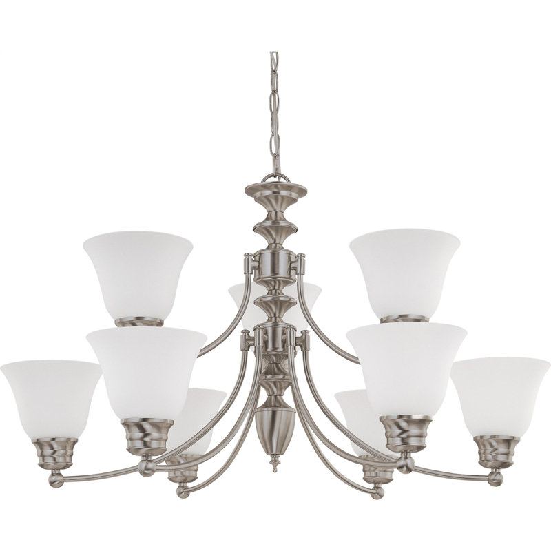 Charmaine 9 - Light Dimmable Tiered Chandelier, No