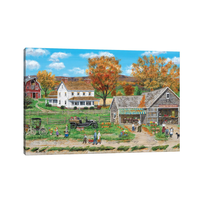 Apple Tree Farm Stand by Bob Fair - Wrapped Canvas Gallery-Wrapped Canvas Giclée, 20.32 cm H x 30.48 cm W