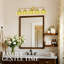 Éclairage pour salle de bain moderne à 5 lumières avec abat-jour en verre tulipe vert, éclairage mural de salle de bain pour chambre à coucher, cuisine, salon-133949188-133949189