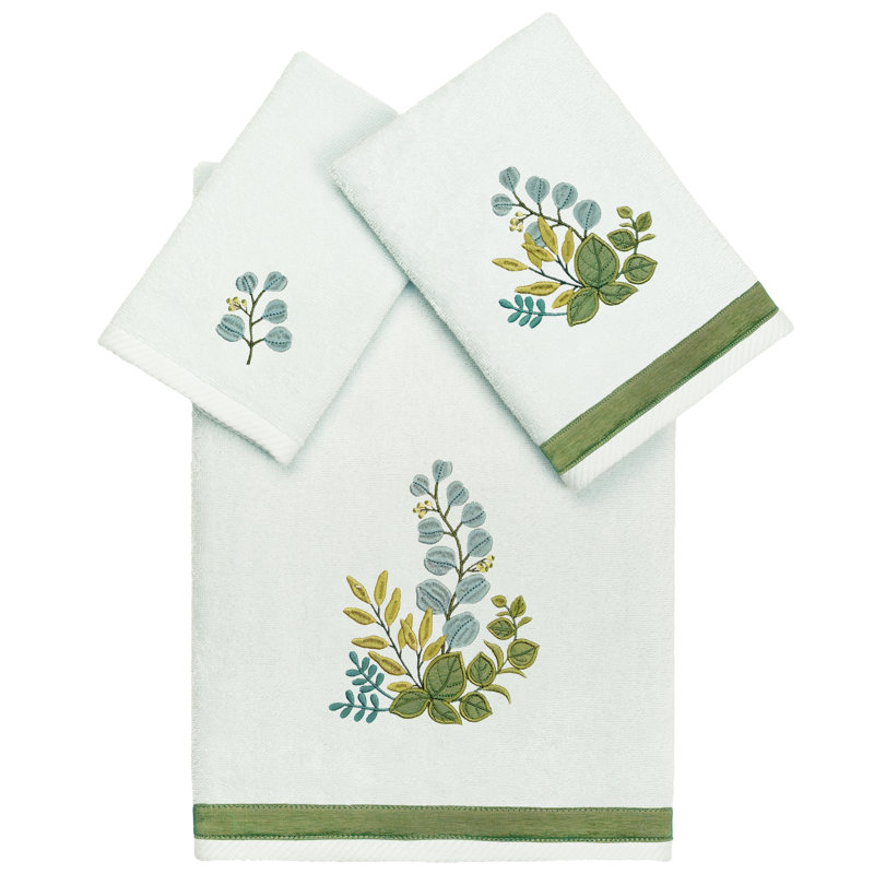  Ensemble de serviettes 3 pièces Botanica, Turquoise