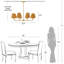 Lustre 8 lumières à intensité variable moderne avec abat-jour en rotin