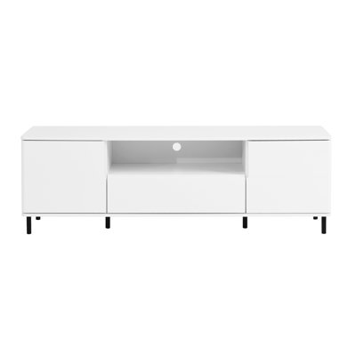 White Tv Cabinet For Bedroom - Entertainment Center With Organizing Shelves 63x15.56x19.82 Inch Modern Media Console Storage Stand Living Room In Cloud
