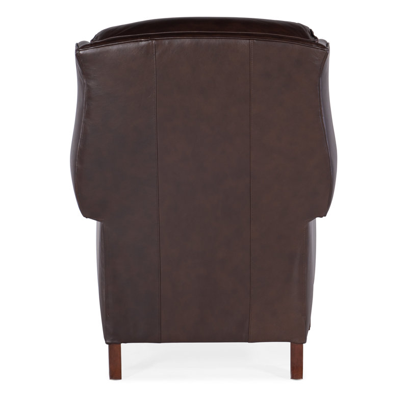 Chippendale Recliner, Central Park Brown Genuine Leather