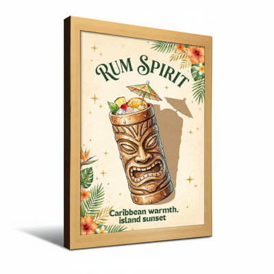 Nourriture et boissons Tiki cocktail avec fleurs tropicales et étoiles