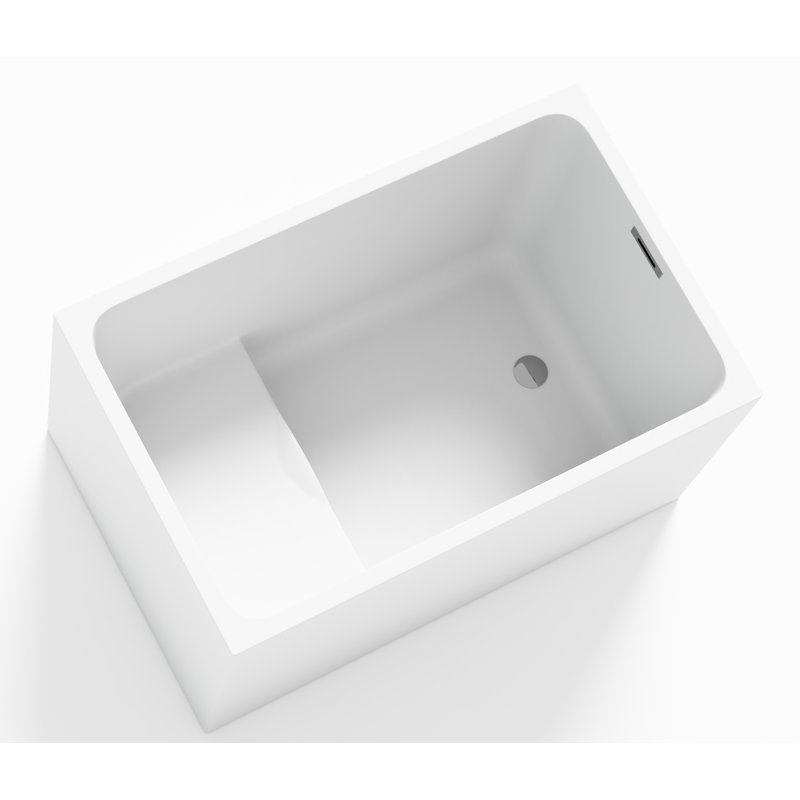 Tavian Modern Freestanding Bathtub With Built-In Seat and High-Quality Acrylic