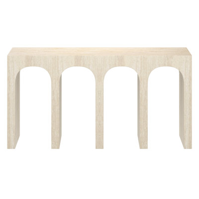 Contemporary ECC Concrete Contract Grade Grand Console Table - Travertine