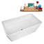 Baignoire autoportante 51 "avec drain interne Streamline-101687108