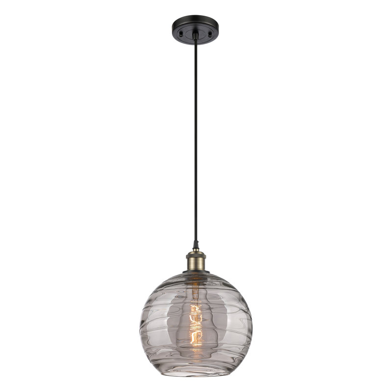 Plafonnier encastré 8 lumières Amrith, Noir/laiton antique