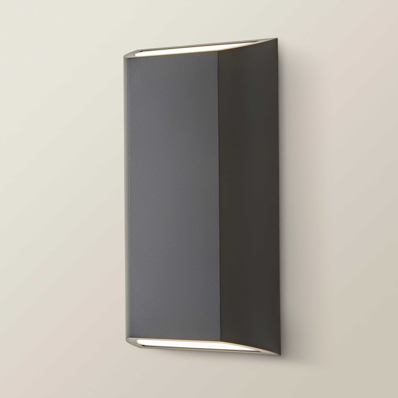Matte Black 22cm H Integrated LED Outdoor Sconce