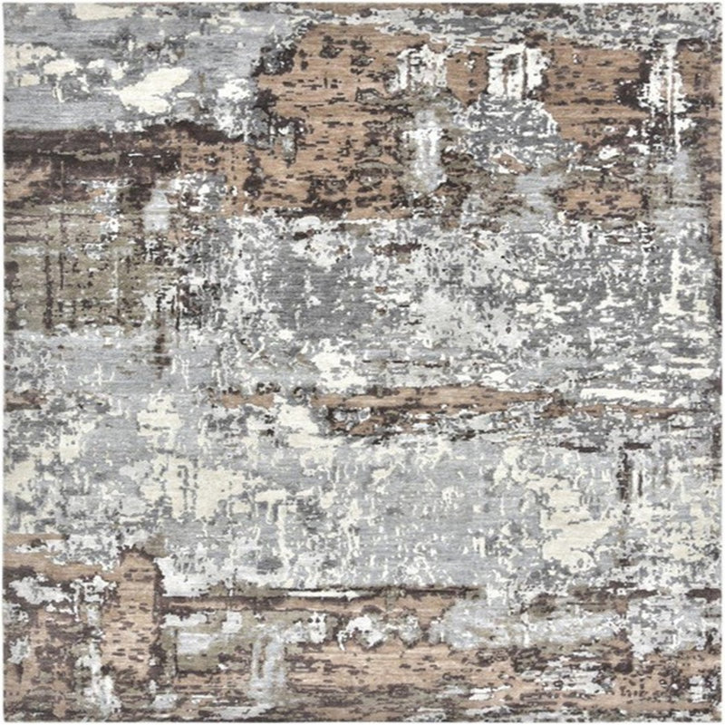 Abstract Indoor Rug, Square 4'