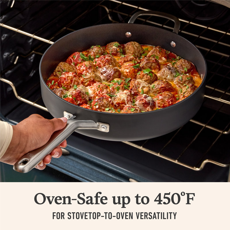 Hard-Anodized Nonstick 5-Qt. Saut Pan with Lid