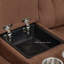 Ensemble 3 pièces de canapé inclinable électrique en microfibre avec port USB et console de rangement-73473974