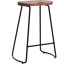 llle Solid Wood Backless Saddle Seat with Footrest Stool Set-412286971-412286969-412286915