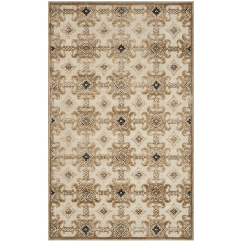 Hahnert Martha Stewart Viscose Geometric Rug, Rectangle 3'3" x 5'3"