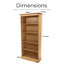 Pursley 5 Shelf Tall Bookcase, Antique Wax, Country Farmhouse Design