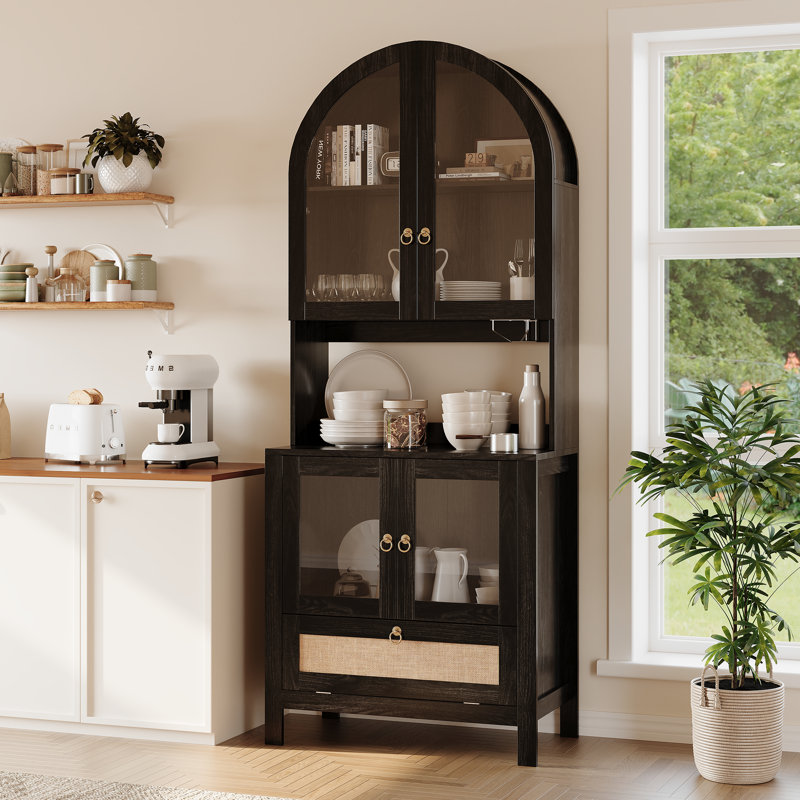 Armoire de cuisine 75 po, Noir mat