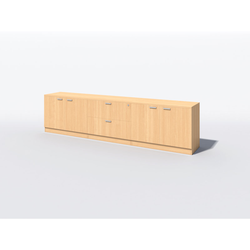 Bureau de réception rectangulaire en stratifié, Érable Fushion