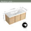 Ensemble de meuble-lavabo flottant simple 48 po avec plateau en résine et 3 portes à fermeture en douceur