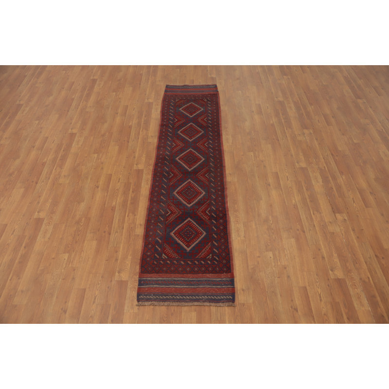 Tapis rouge et bleu Tribal Traditional