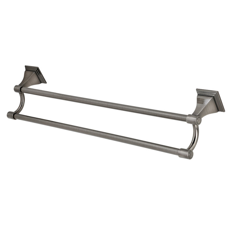 Kingston Brass Monarch Dual Towel Bar, Black Stainless