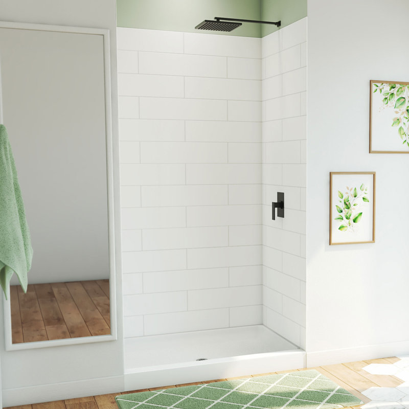 Cabine de douche et base rectangulaire Dreamstone l 48 x P 32 x H 84 incluse