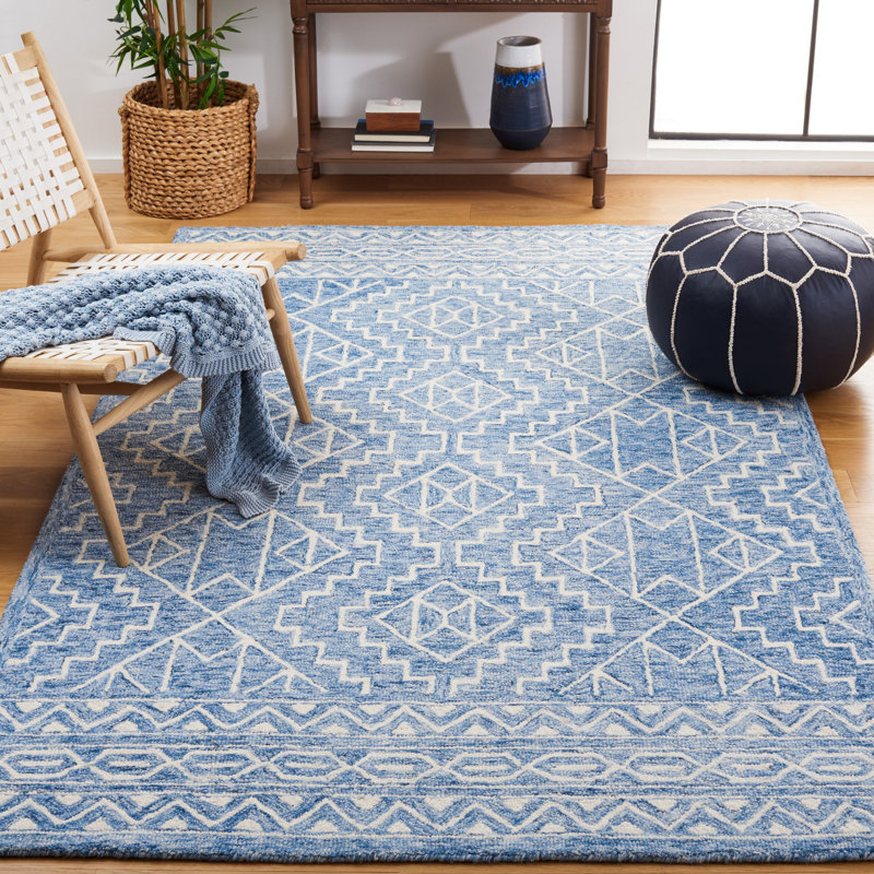 Metro Hand Tufted Wool And Cotton With Latex Southwestern Rug, Rectangle 4' x 6'