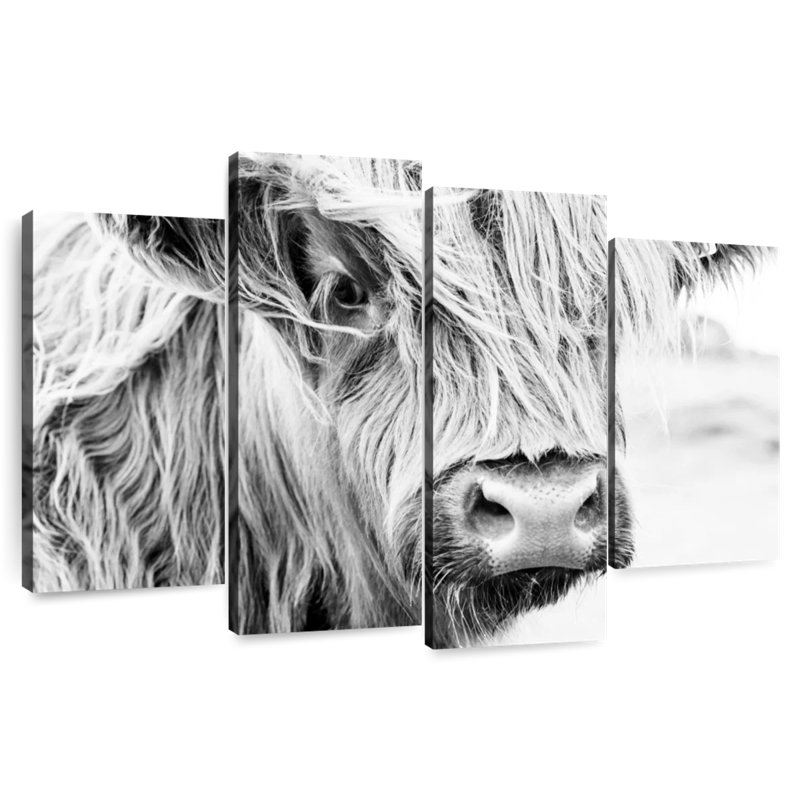 Long Haired Cow, 14" H x 24" W