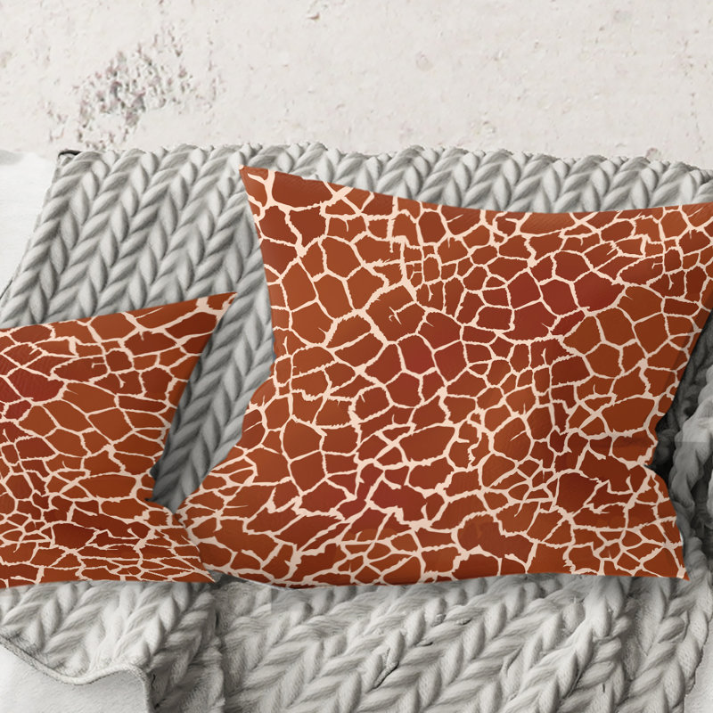 Coussin décoratif en fourrure de léopard Safari I - Mid-Century, 16 po x 1 po