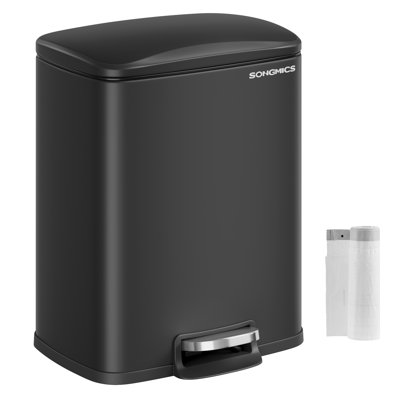 La poubelle en acier inoxydable 5,2 gallons comprend 15 sacs à ordures