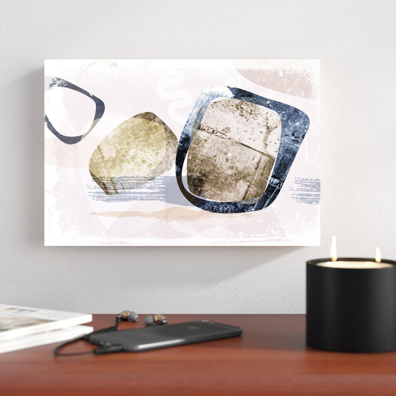 «Stone Gem I» par Delores Naskrent - peinture sur toile tendue, H 8 po x l 12 po