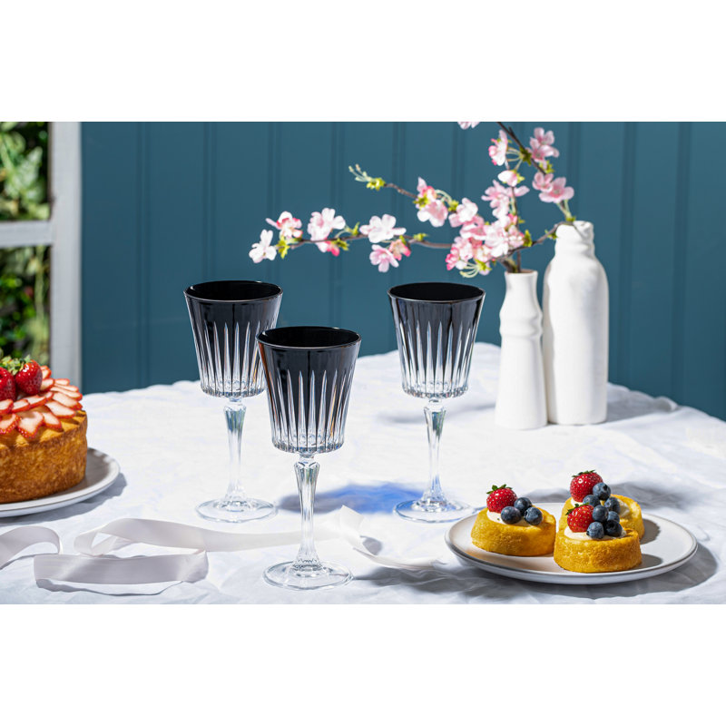 Crystal Goblet, 10 oz., Black