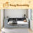 Platform Bed With Storage Shelves, Drawers, Charging Station And Upholstered Headboard-121579618