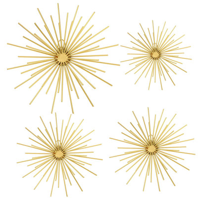 Metal Starburst Wall Decor 4 Pcs