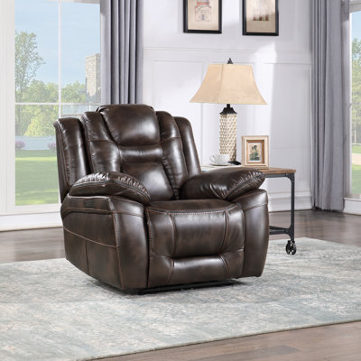 Danarius Faux Leather Power Recliner