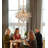 Modern Gold Crystal Chandelier Amber Crystal Pendant Light 6 Lights For Bedroom Dining Room Entryway Hallway Office Bathroom Ul Listed