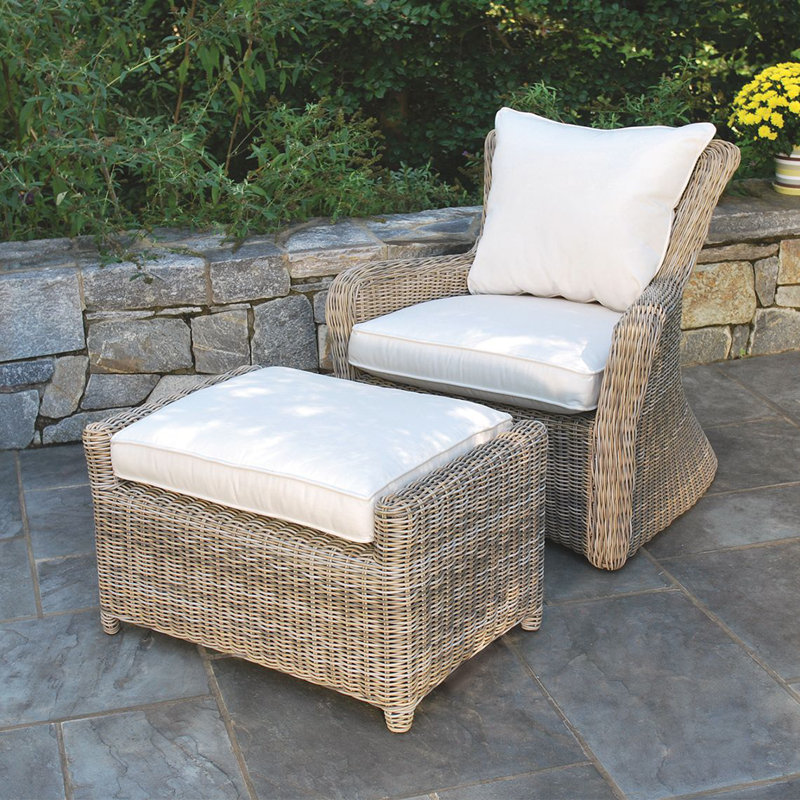 Sag Harbor Patio Chair with Sunbrella Cushions, Classic White, Cloud